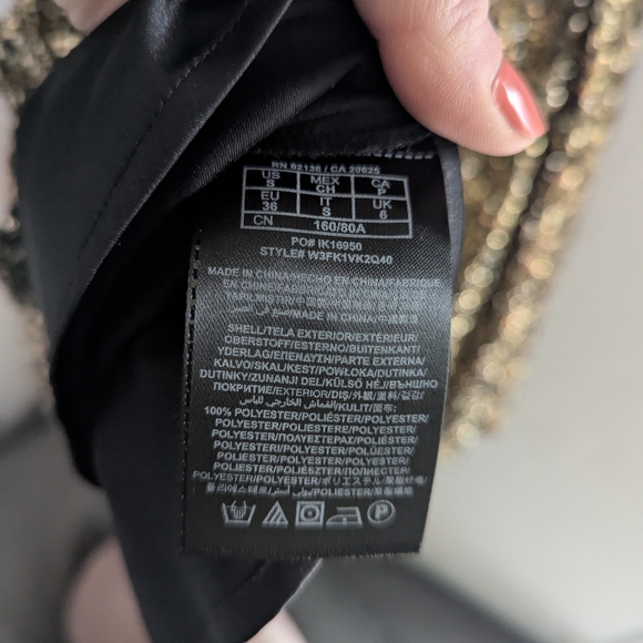 Guess Black and Gold Sparkle Mini Dress - Picture 13 of 16